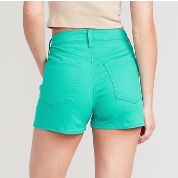 NWT Old Navy the teal world high waisted WOW Jean shorts size 22 - Picture 2 of 9